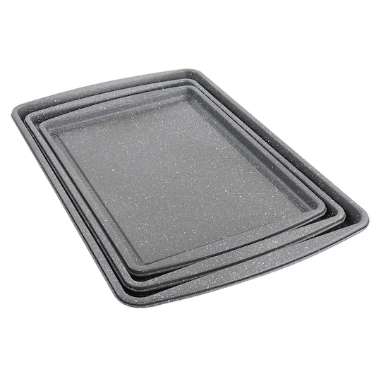 Oster Greystone 3 Piece Carbon Steel Cookie Sheet in Gray | 19" x 12.25" x 1" | Michaels®